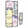 ヴァンベールＣ 2LDKの間取り