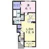 メゾン　ド　モア　小諸Ｂ 1LDKの間取り