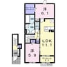 レジデンスK西軽井沢 2LDKの間取り