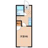 スタジオアパートV1 1Kの間取り