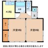 大井荘2号棟 2Kの間取り