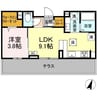 ミニョンサンクチノ 1LDKの間取り
