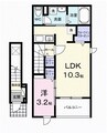 ヒカルサ佐久猿久保I 1LDKの間取り