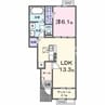 リリ西軽井沢Ａ 1LDKの間取り