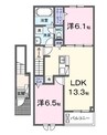 リリ西軽井沢Ａ 2LDKの間取り