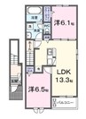 リリ西軽井沢Ａ 2LDKの間取り