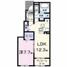 リリ西軽井沢Ｂ 1LDKの間取り