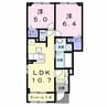 ヒカルサ佐久中込I 2LDKの間取り