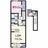 エルマーI 1LDKの間取り