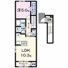 エルマーI 1LDKの間取り