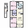 ラッフィナートカーサ西軽井沢Ａ 2LDKの間取り