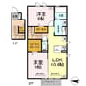 ディールーム佐久 2LDKの間取り