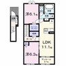ラッフィナートカーサ西軽井沢Ｂ 2LDKの間取り