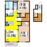 セジュールケイ 2LDKの間取り