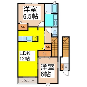 間取図 メゾンアプリ弐番館