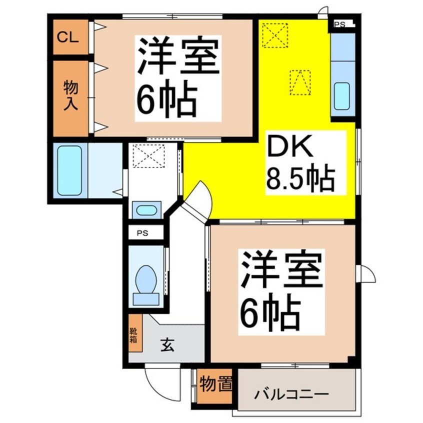 間取図 ソレアード千曲　Ｂ