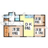 みこと川貸家 3DKの間取り