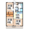 スカイヒルズ 3DKの間取り