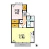 ソアニュー小山Ｂ 1LDKの間取り