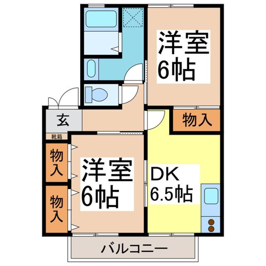 間取図 エスペランサ中條Ａ棟