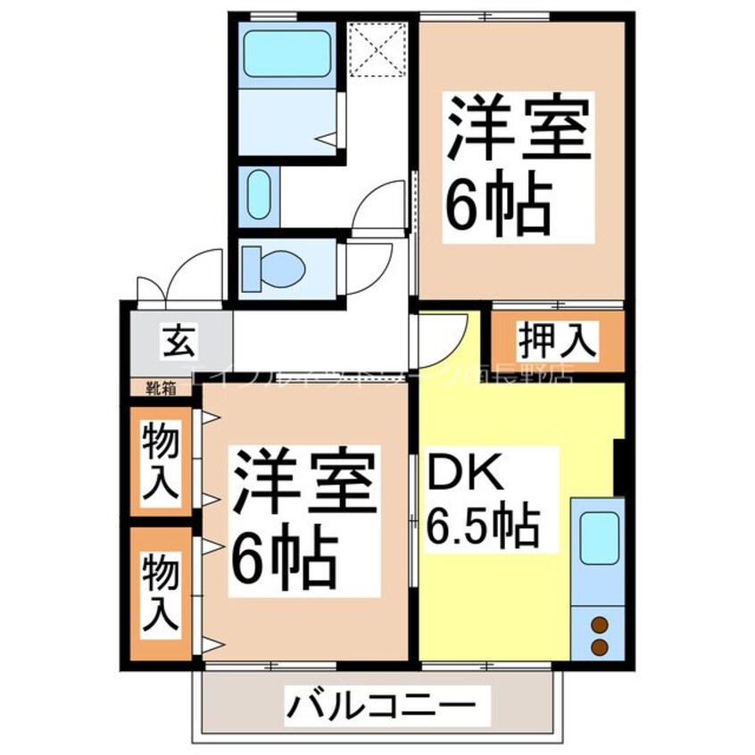 間取図 エスペランサ中條Ａ棟