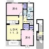 パルメゾン千曲 2LDKの間取り