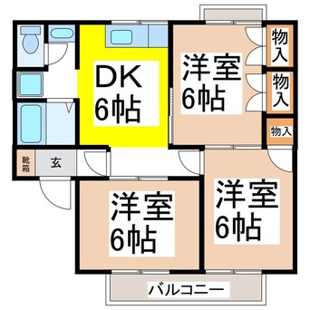 間取図 アーバンタウン原Ｂ棟