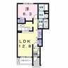 プリムローズＡ 1LDKの間取り