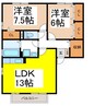 ウィルモア青木島 2LDKの間取り