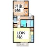 J-Room妃Ａ 1LDKの間取り