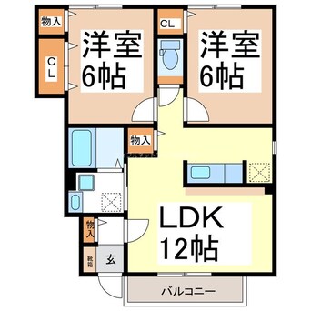 間取図 モダンコート千曲Ｂ