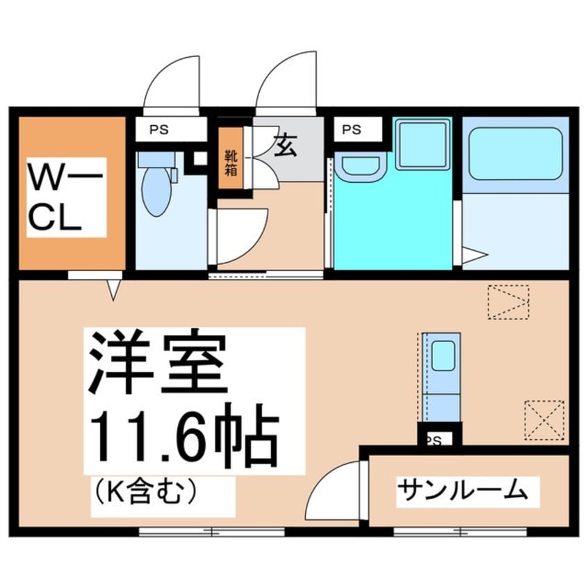 間取図 グレイスヴィラ川中島　Ｂ
