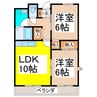 ガーデンハウス 2LDKの間取り
