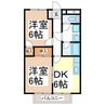 サープラススカイ 2DKの間取り