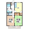 プラージュＭ 2DKの間取り