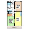 リンピアハピネス 2DKの間取り