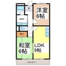 リンピアハピネス 2DKの間取り
