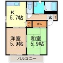 エバーグリーンＡの間取図