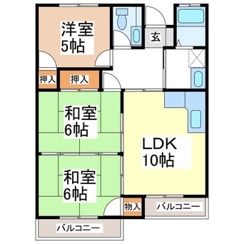 間取図 アパートメント石塔
