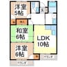 アパートメント石塔 3LDKの間取り