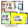ハイツみやす 2LDKの間取り