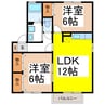 カリーノＫII 2LDKの間取り