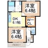 ハーモニーあかしやＡ 2DKの間取り