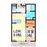 アップガーデン 1LDKの間取り