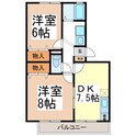 シャンボール新井Ａ棟の間取図