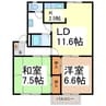 フレグランスレオ 2LDKの間取り