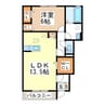 グレイス中氷鉋 1LDKの間取り