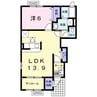 ブリッサ宮Ａ 1LDKの間取り
