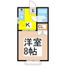 パークサイド青垣 1Kの間取り