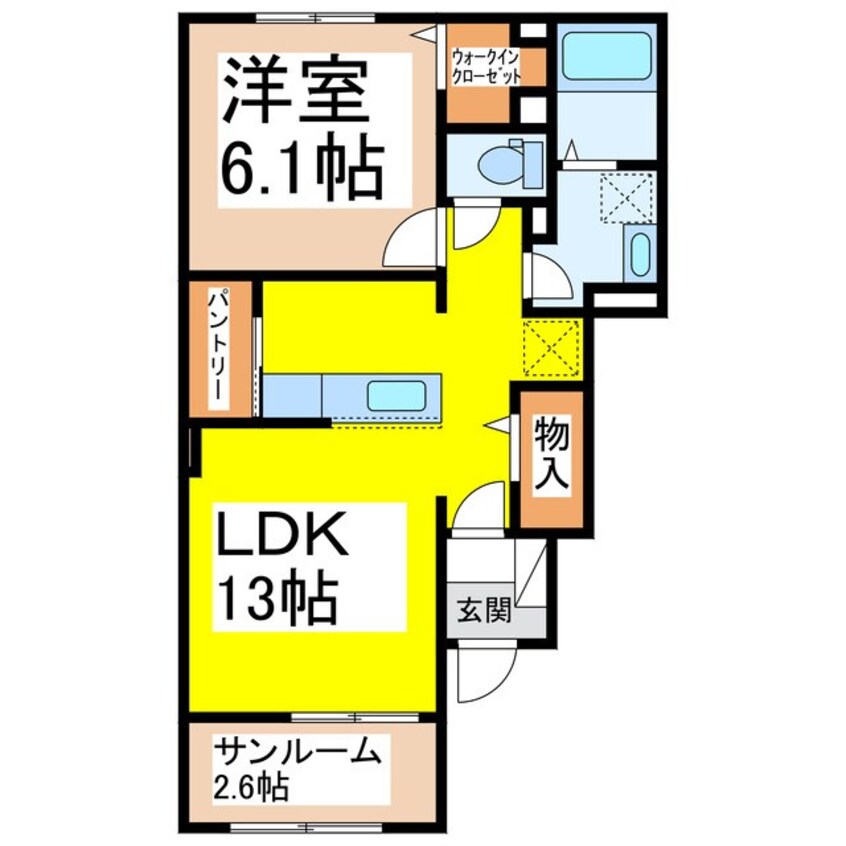 間取図 イースト　ゼファー
